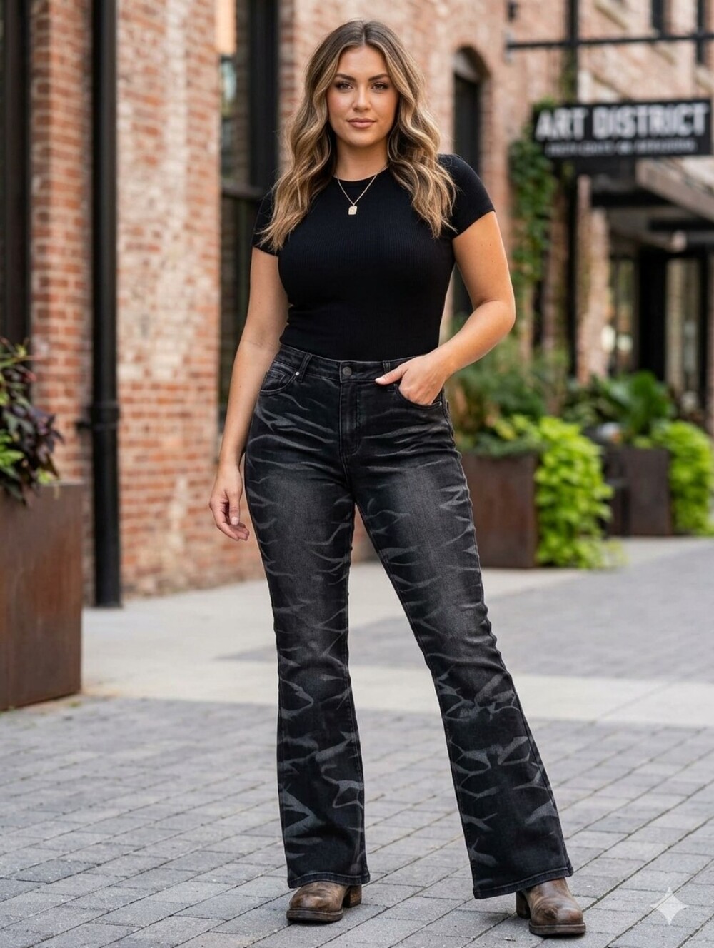 Fashion Nova Charcoal Denim Jeans